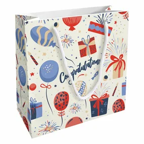 Пакет бумажный, подарочный, Be Smart, 20х20 см, Bang, белый