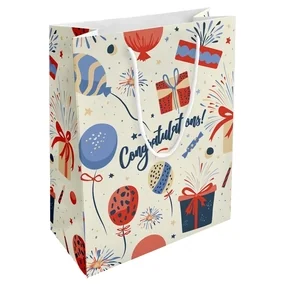 Пакет бумажный, подарочный, Be Smart, 25х32 см, Bang, белый