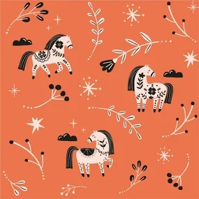 Бумага для подарков, Be Smart 70х100 см, Lucky, красный