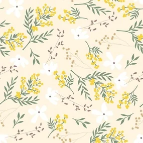 Бумага для подарков, Be Smart, 70х100 см, Fleurs, мимоза