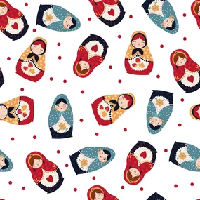 Бумага для подарков, Be Smart, 70х100 см, Folk, матрешки