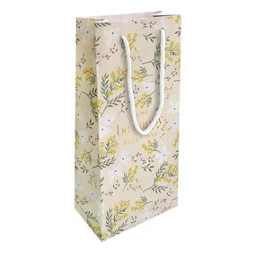 Пакет бумажный, подарочный, Be Smart, 15х32см, Fleurs, мимоза