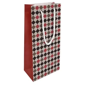 Пакет бумажный, подарочный, Be Smart, 15х32см, Cage, красный