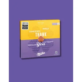 Набор шоколадных конфет Milka Thank you, с молочным кремом, 110 г