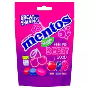 Конфеты жевательные Mentos Filing Berry Bag (Ягоды) 140г