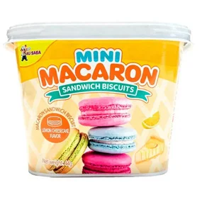 Печенье Tiny Mico Mini Macaron Sandwich Lemon Cheesecake со вкусом лимонного чизкейка 44г