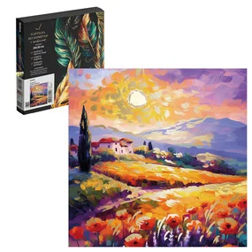 Картина по номерам с поталью Тоскана, размер: 30x30 см