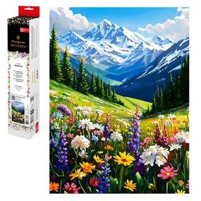 Алмазная мозаика Альпийские луга, размер: 30х40см