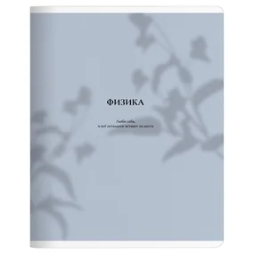 Тетрадь общая ученическая, Be Smart, 165х203мм, 48л, клетка, скрепка, Тень/Shadow, физика