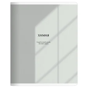 Тетрадь общая ученическая, Be Smart, 165х203мм, 48л, клетка, скрепка, Тень/Shadow, химия