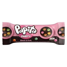 Печенье Solen Papita Party Pink клубничное в темном шоколаде и драже-конфетами, 63 г