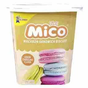 Печенье Tiny Mico Macaron Sandwich Lemon Cheesecake, макарун со вкусом лимонного чизкейка 88г