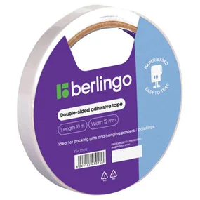 Клейкая лента двусторонняя Berlingo, 12 мм х 10 м