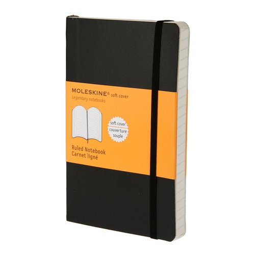 Блокнот Classic Soft Ruled Pocket, 96 листов, в линейку, черный записная книжка для сообщений список учеников многофункциональная бумага для записей