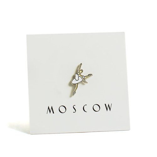 Значок металлический Heart Of Moscow Балерина в белом