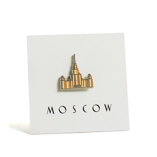 Значок металлический Heart Of Moscow Высотка