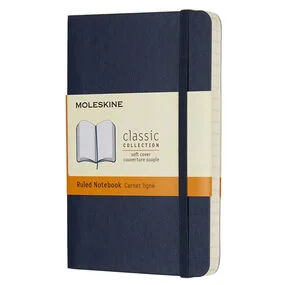 Блокнот Classic Soft А6, 96 листов, в линейку, синий сапфир