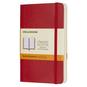 Блокнот "Classic Soft" А6, 96 листов, в линейку, красный