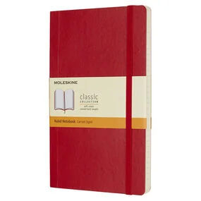 Блокнот Moleskine Classic Soft А5, 96 листов, в линейку, красный