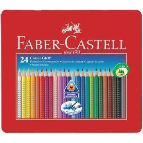 набор карандашей цветных staedtler karat aquarell 24 цвета металличеcкий пенал 24 цвета Набор цветных карандашей Grip 2001, 24 цвета