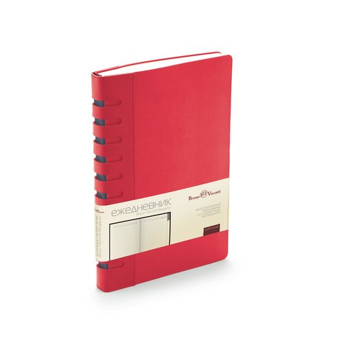 Ежедневник недатированный Bergamo А5, 272 стр., красный
