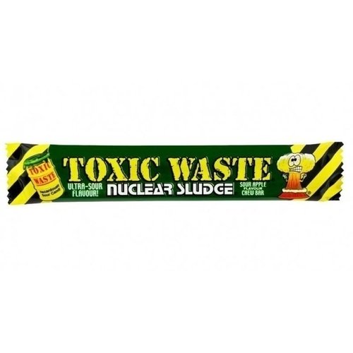 Жевательная конфета Toxic Nuclear Sludge, зеленое яблоко, 20 гр леденцы toxic waste в грузовике 3 шт 126гр желтая бочка