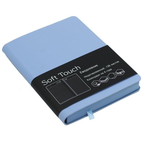 Ежедневник недатированный Soft Touch А5 272 стр голубой 600₽