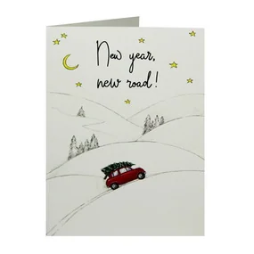 Открытка Cards for you and me НГ. Дорога