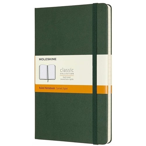 Блокнот "Classic" Large, 120 листов, в линейку, 13 х 21 см, зеленый