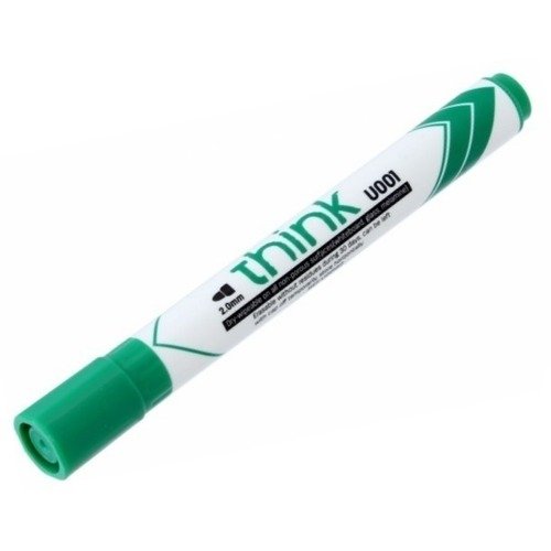 Маркер для досок Think, 2 мм, зеленый набор маркеров для досок deli eu00403 mate скошенный пишущий наконечник 2 5мм 4 цвета ассорти