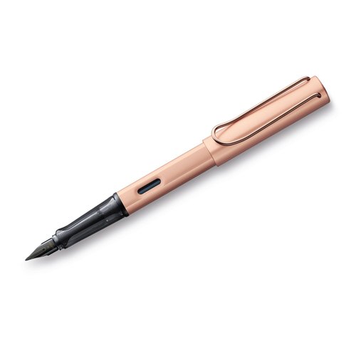 Ручка перьевая 076 Lux, М, цвет розовое золото