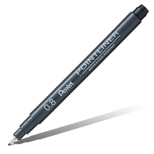 Линер Pentel quotPointliner quot 08 мм черный 380₽