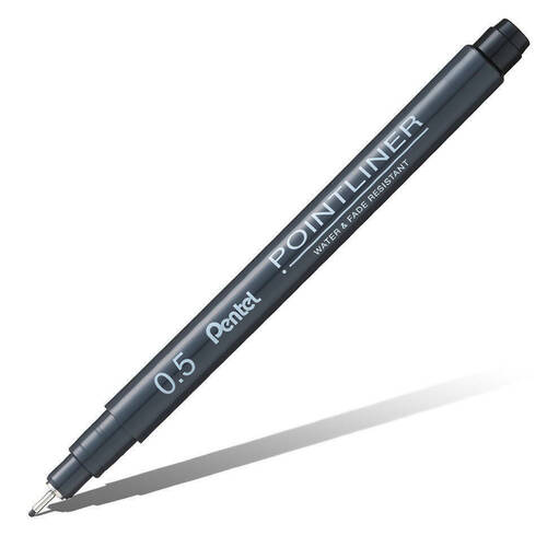 Линер Pentel quotPointliner quot 05 мм черный 320₽