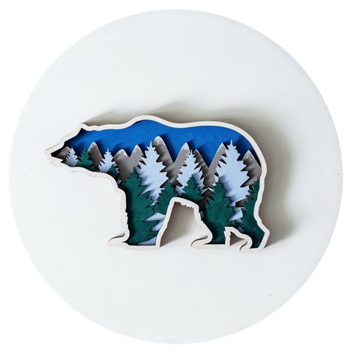 Набор для раскрашивания DOBRIKA «Лес. Медведь», 14 х 23,5 см набор для раскрашивания dobrika лес медведь 14 х 23 5 см