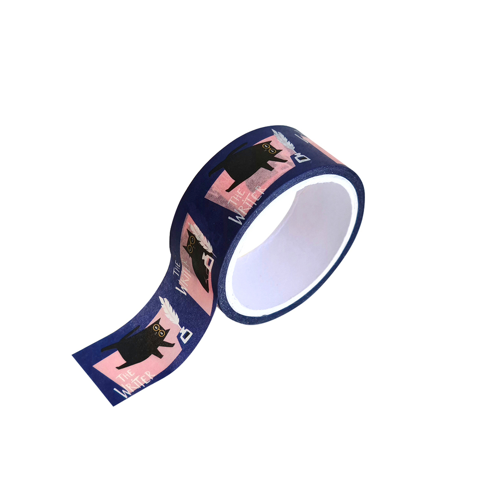 Лента клейкая декоративная Be Smart Writer Washi, 20 мм х 5 м, кот