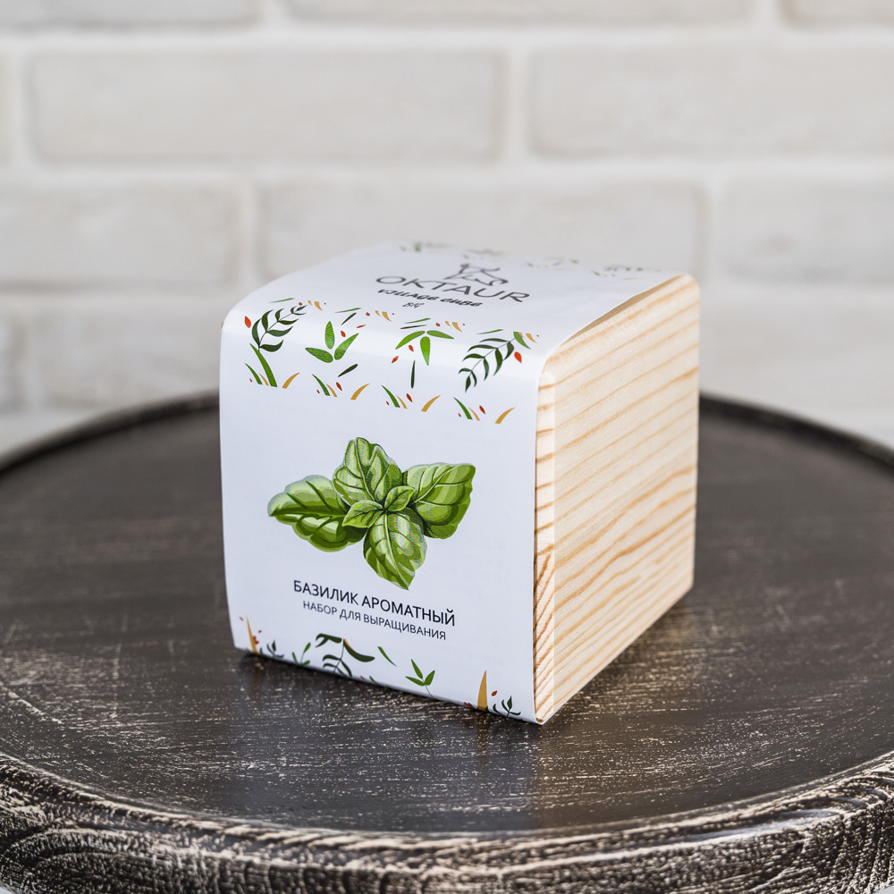 Набор для выращивания OKTAUR "Big village cube "Базилик ароматный"