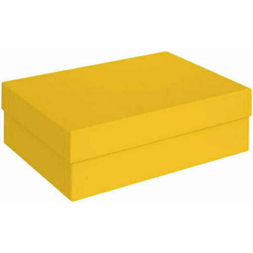 Подарочная коробка, желтая, 21 х 15 х 7 см