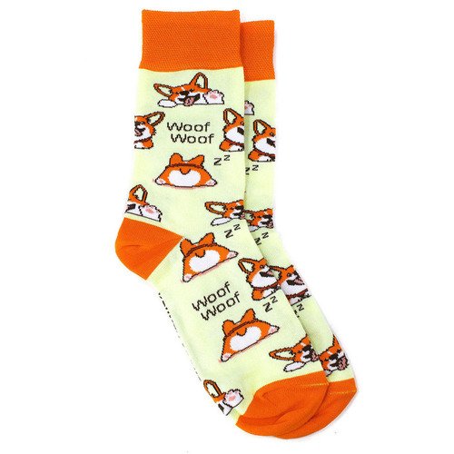 Носки Krumpy Socks WoW Корги на бежевом 35-40 360₽