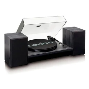 Виниловый проигрыватель Lenco LS-300BK c Bluetooth и комплектом динамиков
