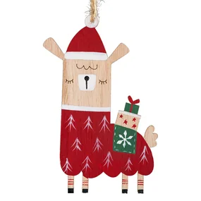 Украшение ErichKrause Decor Новогодняя лама, 13 см, дерево