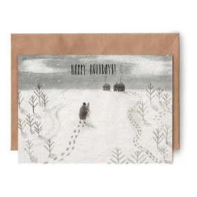 Открытка Yetti Happy holidays