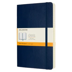 Блокнот Moleskine Classic Soft Expanded Large, 13 х 21 см, 400 страниц, линейка, мягкая обложка, синий сапфир