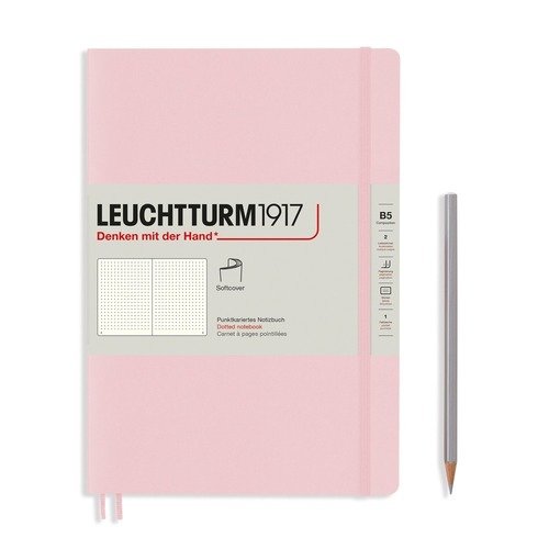 Записная книжка Leuchtturm Composition В5, в точку, розовая, 123 страниц, мягкая обложка
