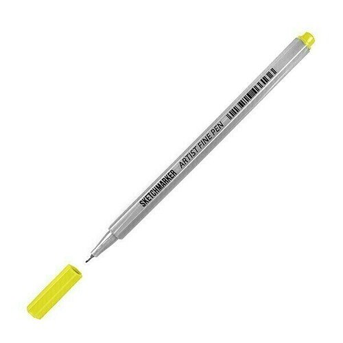 Ручка капиллярная Sketchmarker Artist fine pen, цвет Желтый флуоресцентный