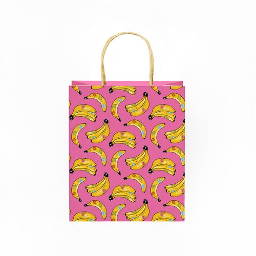 Пакет подарочный Бананы аксессуар cards пакет бананы на розовом средний