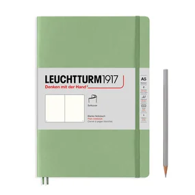 Записная книжка Leuchtturm, нелинованная, пастельный зеленый, 123 страницы, мягкая обложка, а5