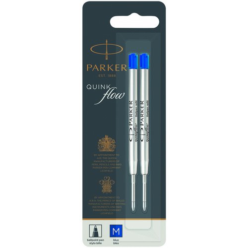 Стержень шариковый Parker QuinkFlow Z08 M 1 мм синий 2 шт 1900₽