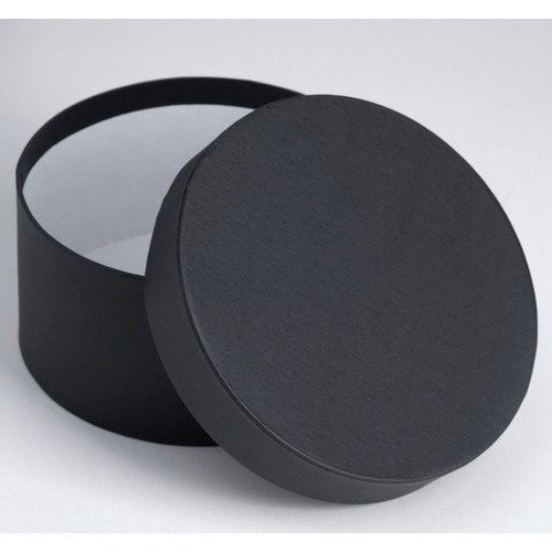 Коробка круглая подарочная черная №2, 20 х 20 х 15 см