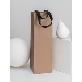 Пакет подарочный под бутылку Symbol, крафт