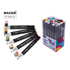 Набор маркеров для скетчинга Mazari Fantasia Grey-pastel, 24 шт